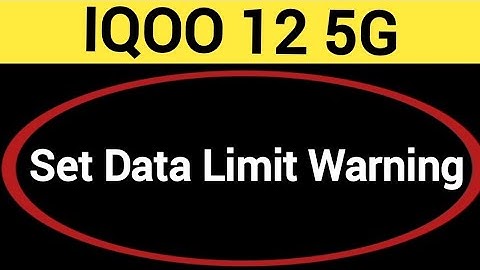 how to set data limit warning,IQOO 12 5G me data limit kaise set karen