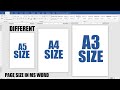 Different Page Size in Single Microsoft Word || Ms Word Tricks