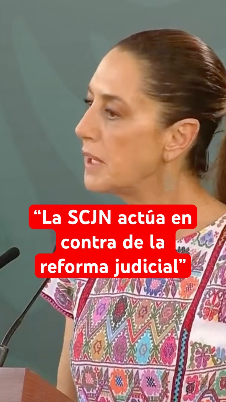 Sheinbaum critica a la Suprema Corte por obstaculizar la reforma judicial #shorts
