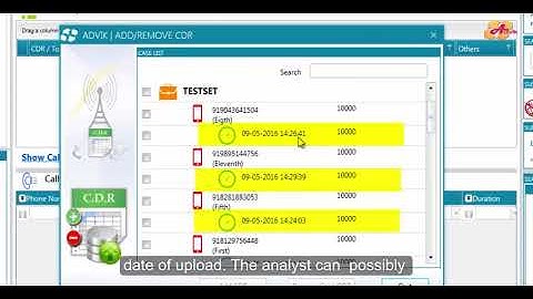 Advik Call Data Record Analyzer [Part3] : Adding Removing CDR