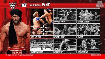 WWE 2K18 - ALL MATCH TYPES & GAME MODES GAMEPLAY | Concept/Notion | PS4/XBOX ONE