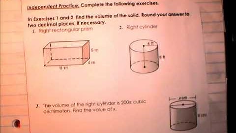 12.4 Volume of Prisms and Cylinders