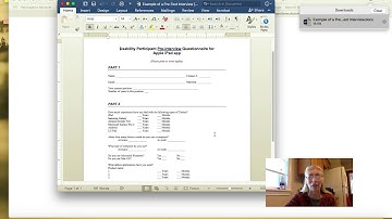 UX Pre test interview