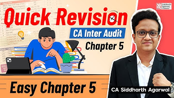 Inter Audit Chapter 5 Quick Revision | Audit of Items of FS | CA Siddharth Agarwal