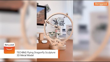 TECHING Flying Dragonfly Sculpture 3D Metal Model - Shop on Banggood