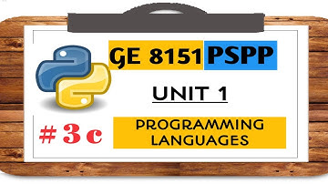 GE 8151 PSPP NOTES - # 3C PROGRAMMING LANGUAGES
