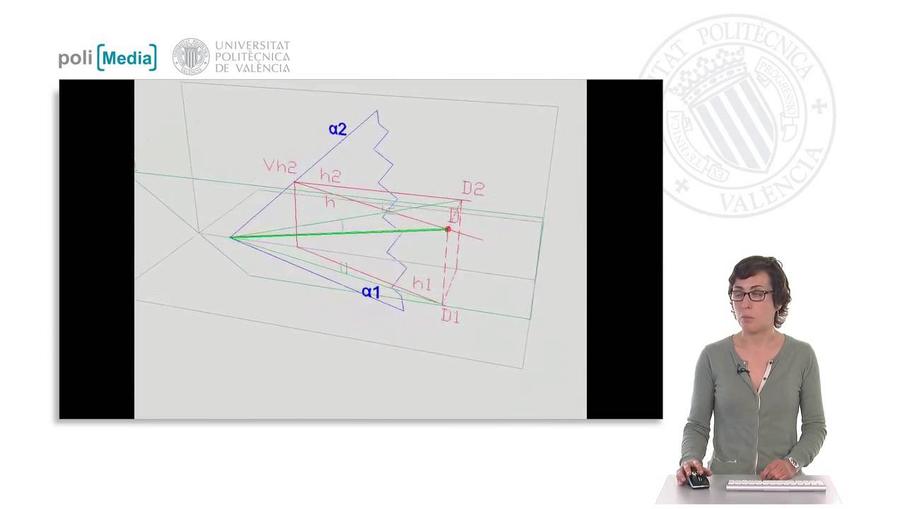 Intersección de un plano común con el primer bisector mediante el sistema diédrico |  | UPV
