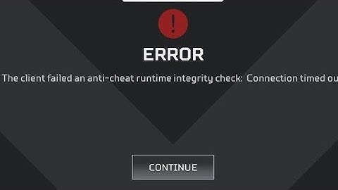 Fix The Client failed an anti-cheat runtime integrity check Error in Apex Legends | Client failed
