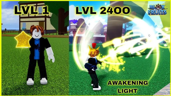 Unawakened Light And Awakened Light Showcase In Blox Fruits 