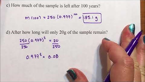 Exponential Application - Half-Life