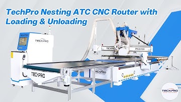 TechPro® ATC CNC Router with Saw Blade Wood Cutting Machine