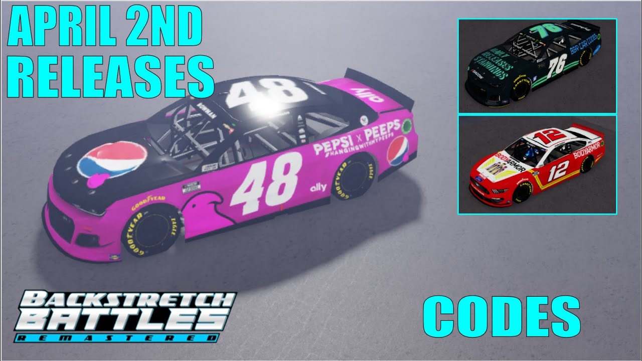 My Paint Scheme Codes in Backstretch Battles Remastered