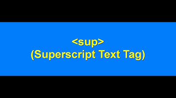 HTML sup Tag