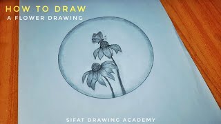 How to draw a Beautiful Butterfly on Flower tree || Sketch || Butterfly Drawing #flowertree #drawing