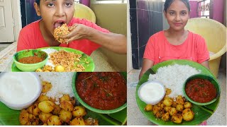 🍅Tomato curry,baby potato fry😋