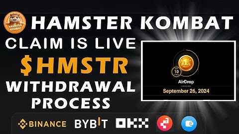 How To  Withdrawal Hamster | HMSTR Claim Process | Send HMSTR To Binance✅ Bybit✅ Step By Step