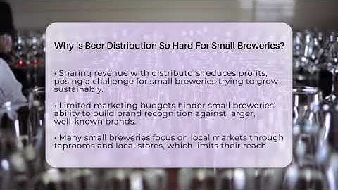 Why Is Beer Distribution So Hard For Small Breweries? - The Pint Guy