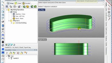 VisualMILL - Specifying Location of Cut Geometry for 2 1/2 Axis Machining Operations