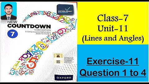 Class 7 Math Exercise 11 Question 1 to 4 || New countdown third edition class 7 exercise 11 Q 1 to 4