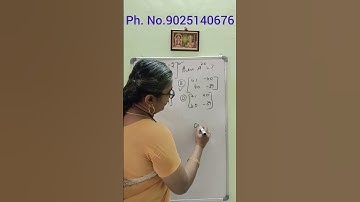 MATRICES-MCQ-SHORTCUT-LINEAR ALGEBRA -PG TRB-MATHS-ONLINE CLASS -MCQ