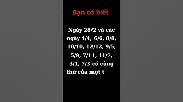 Các ngày có cùng thứ trong tuần!  #maths#short