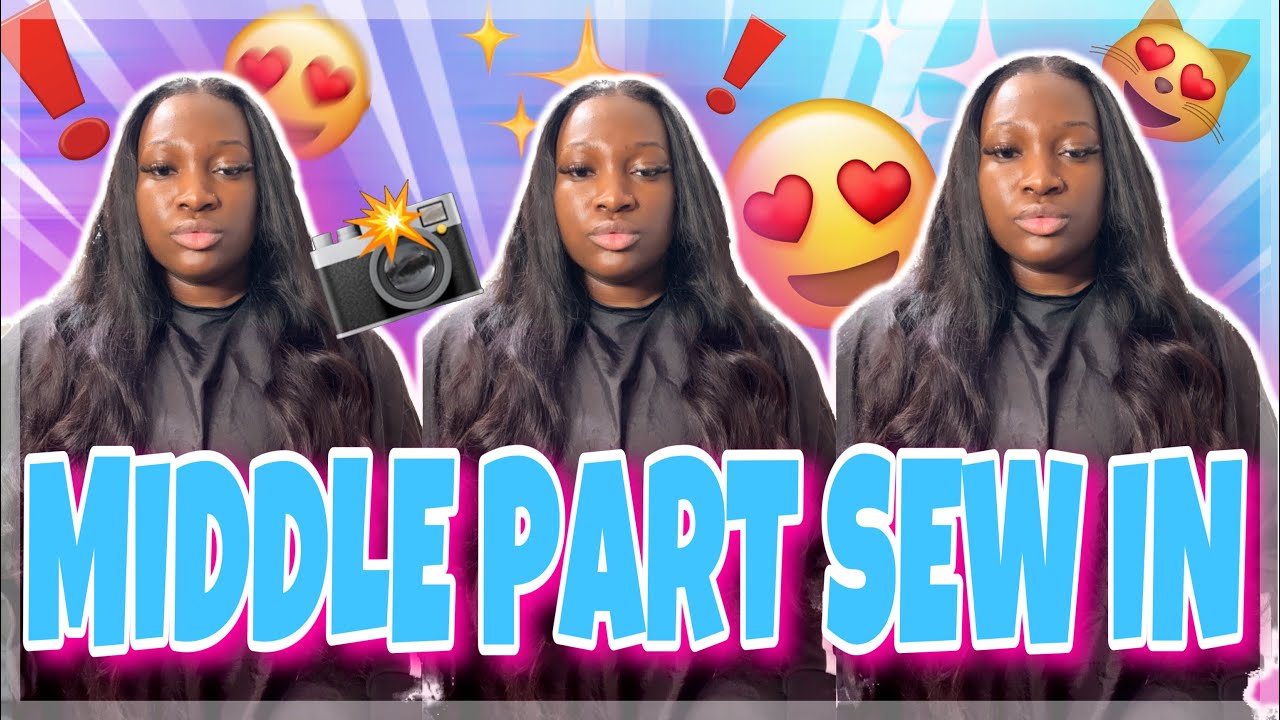 MIDDLE PART SEW IN | WITH 32 INCH HAIR ‼️😍😍 Ft. Wet Kiss Hair - YouTube