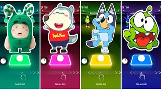 Oddbods Zee 🆚 Wolfoo 🆚 Bluey Bingo 🆚 Om Nom. 🎶 Tiles Hop Edm Rush!