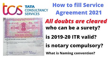 How to fill TCS Service Agreement form 2021 | TCS Service Agreement form Guideline 2021