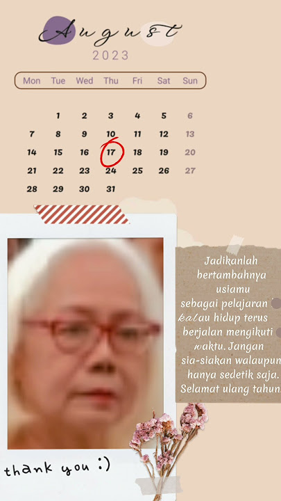 HBD Cik Hwa' 17 Agustus 2023 by Darius Lie - Drink Janjimu - Kwaregen_Thenan - AGATHA OLSHOP