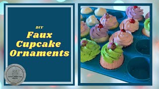 Fake mini cupcake ornaments | Sweets Themed Christmas 2020
