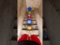 🎈💥🫢Can you successfully pop all the colorful balloons on this challenging staircase?#shorts