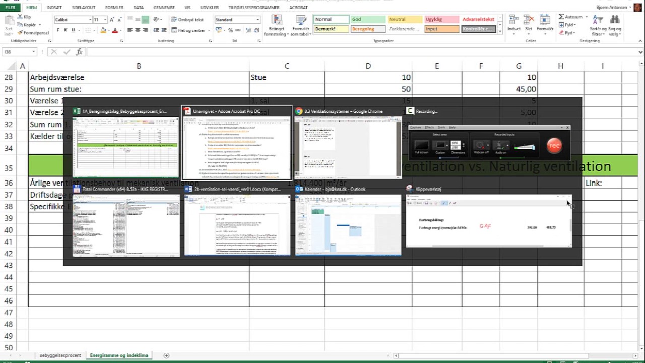 F17 v01 analyse af mekanisk & naturlig ventilation i excel youtube Prinsesse seng ikea