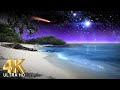 Relaxing Music, Stress Relief, Meditation Music with Beauty Starscapes of the Night Sky in 4K