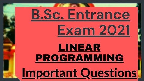 DDUGU | B.Sc. Maths Entrance Exam 2021 | Maths | LPP | Important Questions