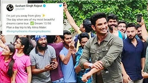 ✅Dreams 12/50 Last year Sushant Singh Rajput gathers by students after visiting his college in Delhi