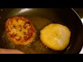 Galettes des pommes de terre farcies à la viande hachée.                  بطاطس معمرة بالكفتة لذيذة