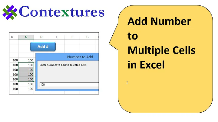 Add Number to Multiple Cells in Excel