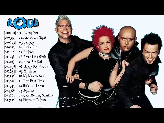 Aqua Greatest Hits Playlist   Aqua Top 20 Best Songs Dance 90 s class=