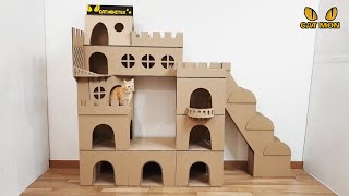 DIY 박스 캣타워 | How to build a Cardboard Cat Tower by Cat Monster 20,171 views 4 years ago 7 minutes, 31 seconds
