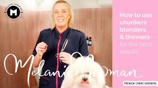 How to use Chunkers, Blenders and Thinners on a dogs coat. by Melanie Newman Salon Essentials 3,570 views 2 months ago 8 minutes, 10 seconds