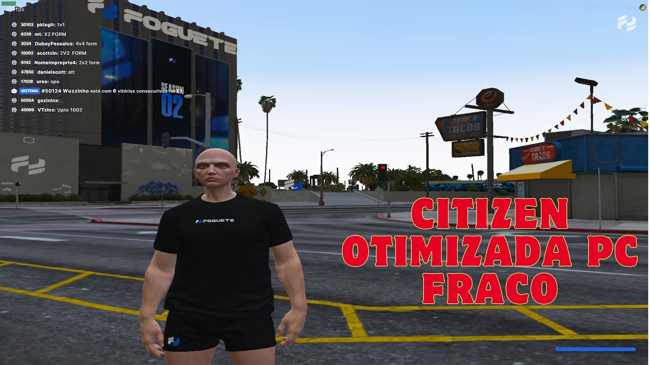 MELHOR CITIZEN PARA FIVEM PC FRACO OTIMIZADA 😱 +100 FPS