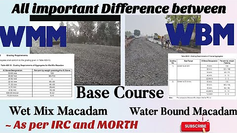 difference between WMM and WBM | flexible pavement layer | Wet Mix Macadam and water Bound Macadam
