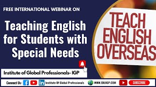 Teaching English for Students with Special Needs