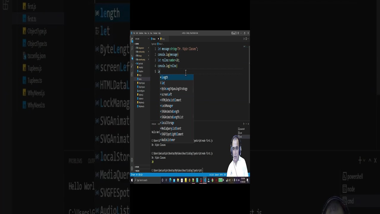 TypeScript Data Types number, string, boolean, any - Part 1 | Dr. Vipin Classes