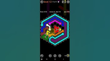 How To Solve Flow Free Hexes Flower Field Pack Level 12 11x11 Hard Walk Through Solution Walkthrough