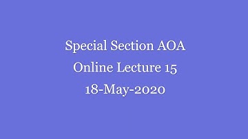 AOA Online Lecture Recording 15