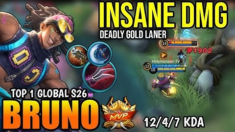 BRUNO BEST BUILD 2023 | BUILD TOP 1 GLOBAL BRUNO GAMEPLAY | MOBILE LEGENDS