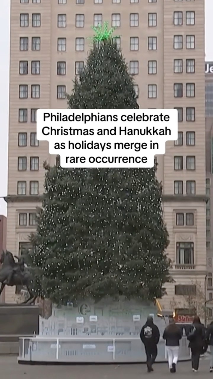 Philadelphians celebrate Christmas and Hanukkah #shorts