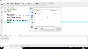 Division of two integers  in C language