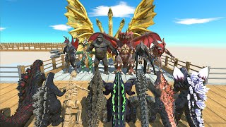 ALL GODZILLA DEATH RUN VS MONSTER VS GHIDORAH - Animal Revolt Battle Simulator